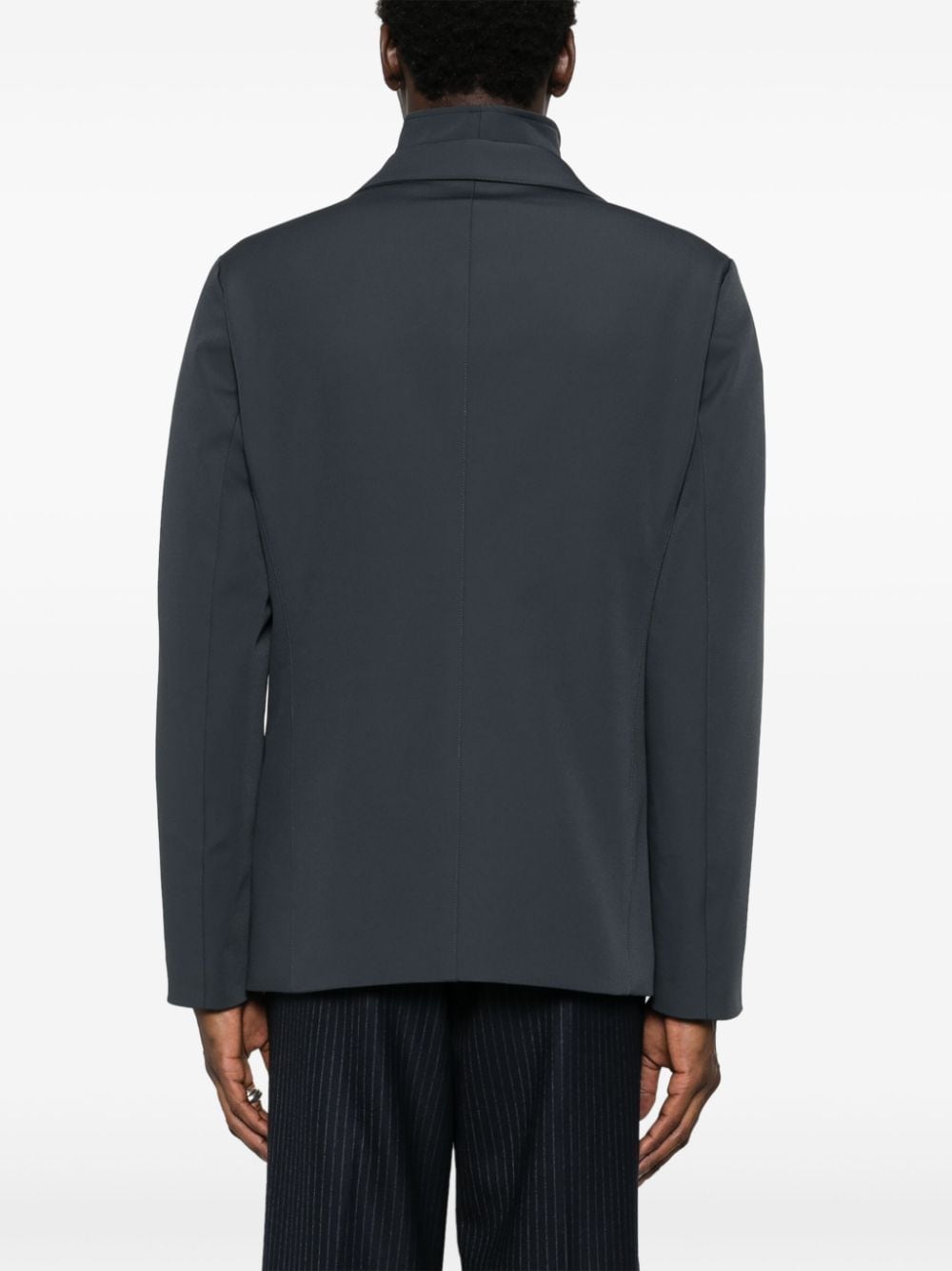 Emporio Armani Blue Technical Jersey Jacket image 1