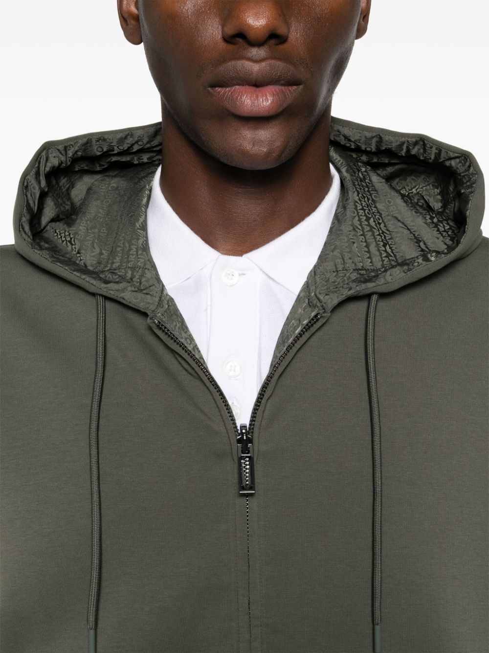 Emporio Armani Reversible Green Cotton Blend Sweater image 4