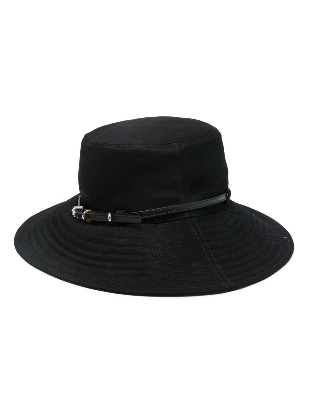 Givenchy Black Cotton Canvas Flat Brim Hat image 0