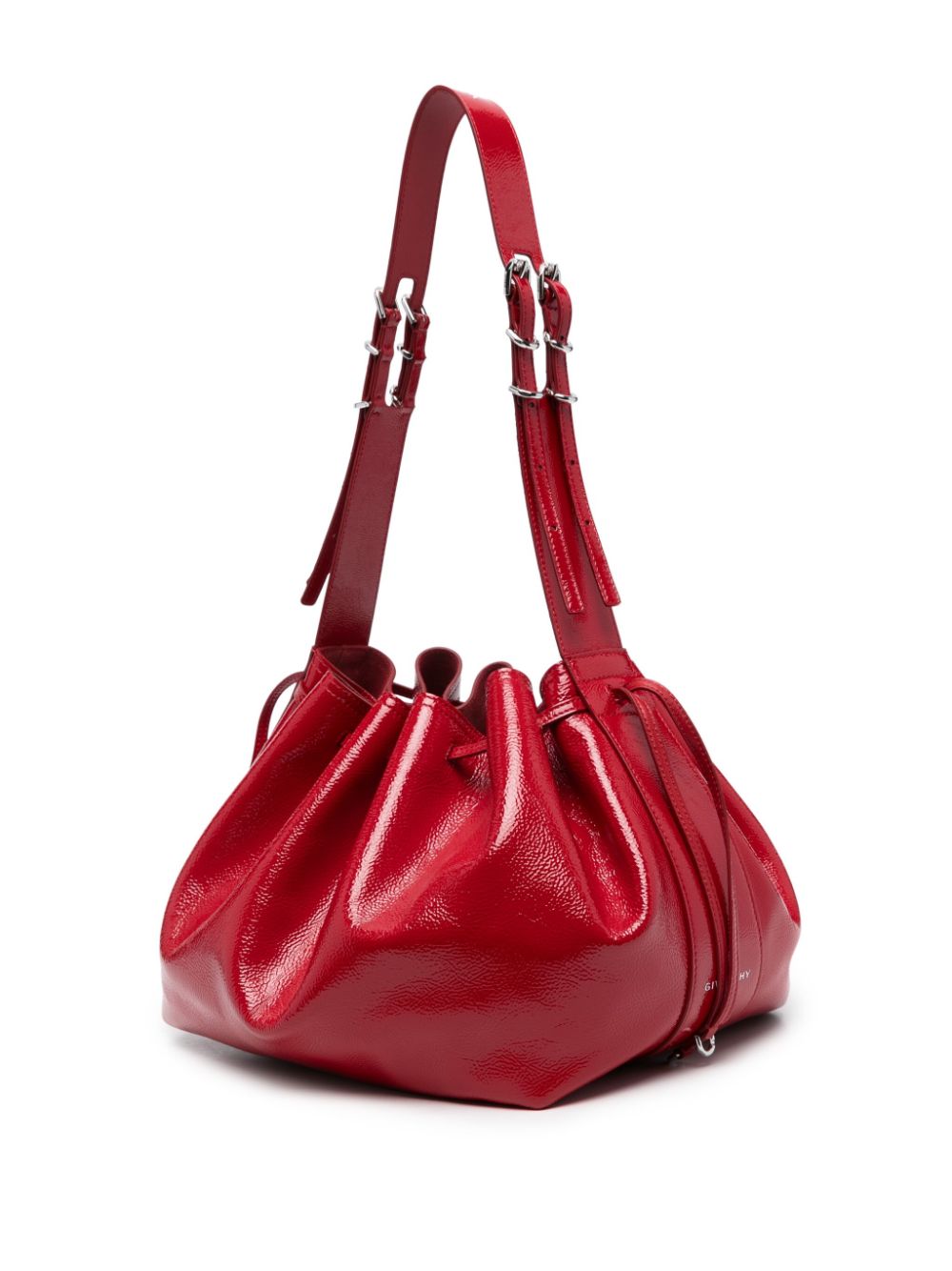 Givenchy Red Calfskin Drawstring Shoulder Bag image 3