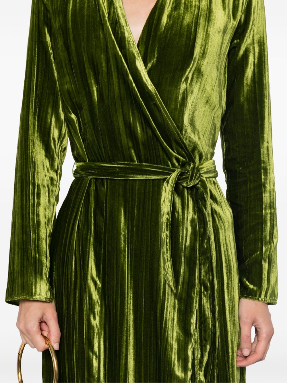 Forte_Forte Green Velvet Wrap Dress image 1