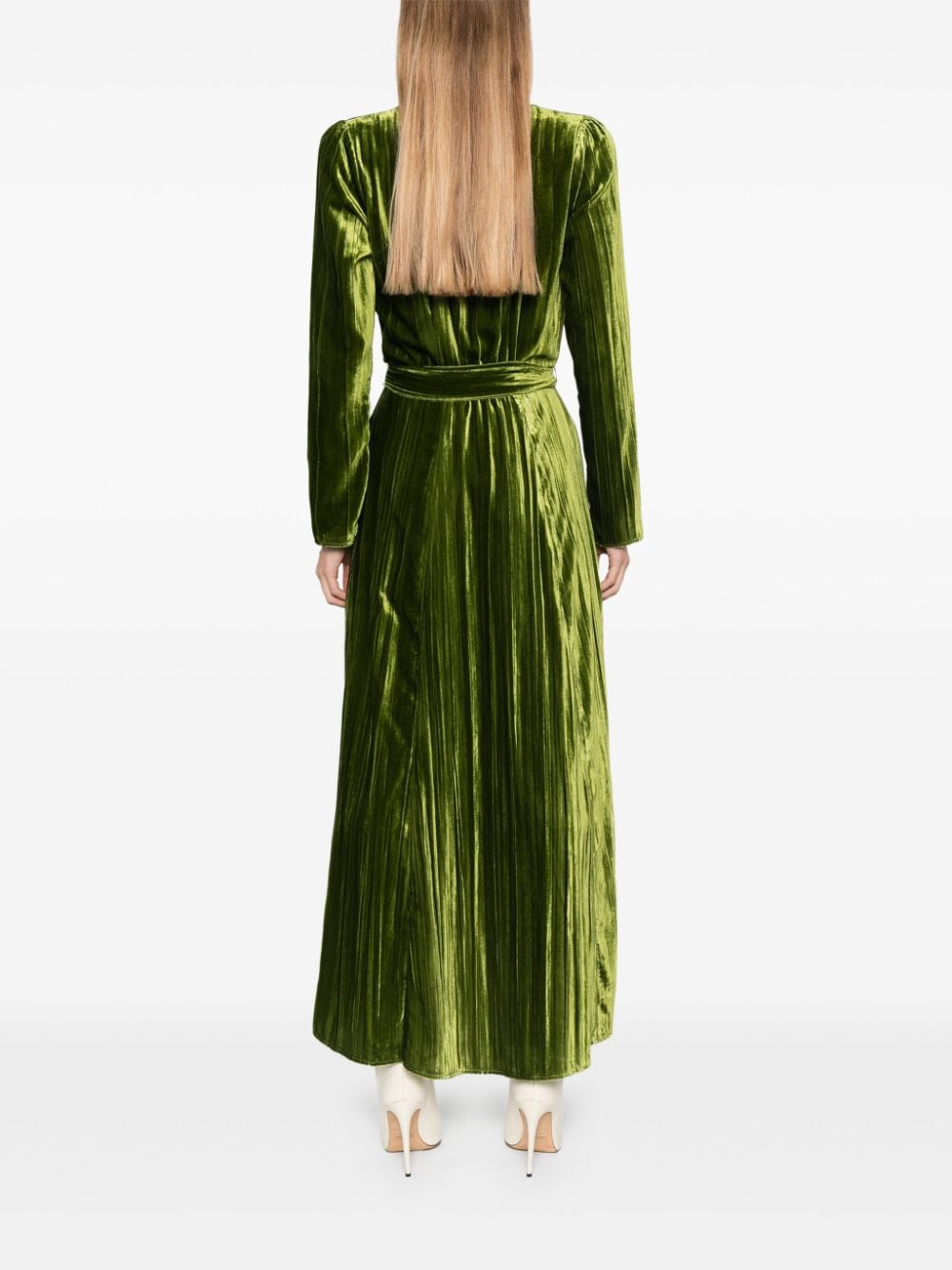 Forte_Forte Green Velvet Wrap Dress image 2