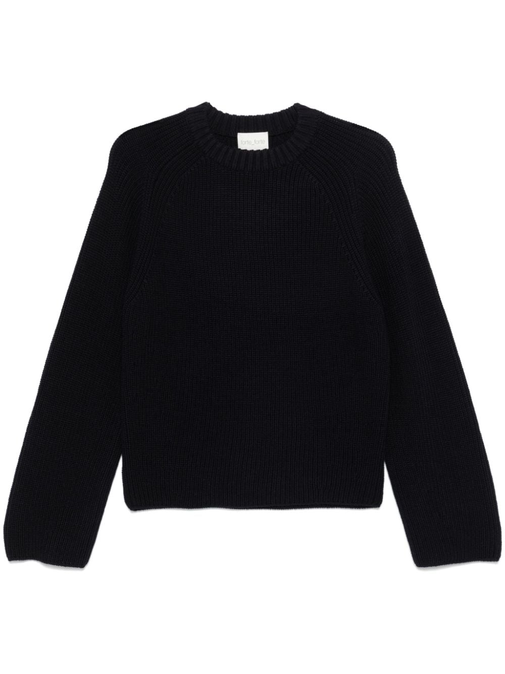 Forte Forte Ribbed Knit Crew Neck Sweater - Midnight Blue image 0