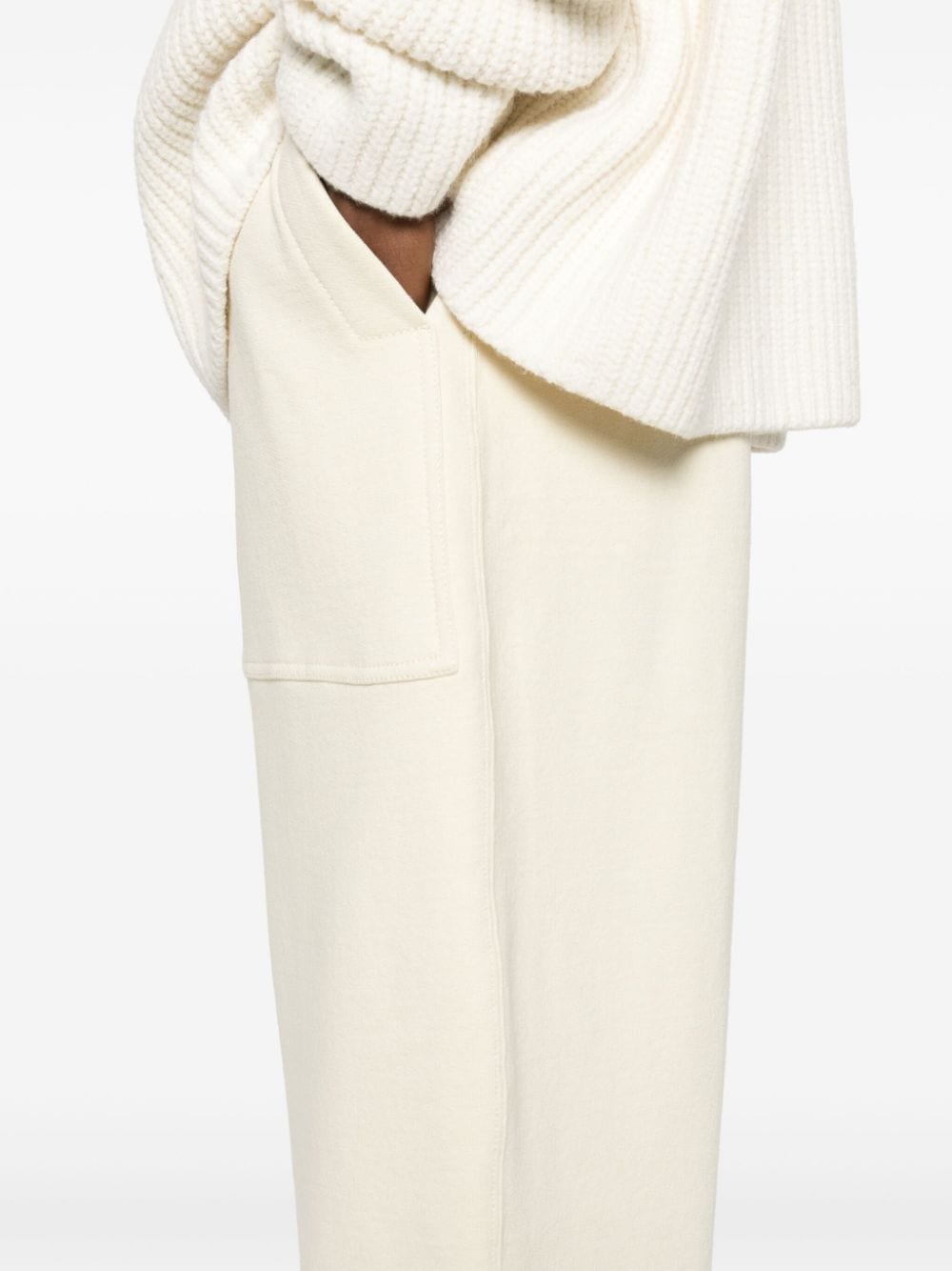 Jil Sander Women's White Cotton Blend Trousers image 1