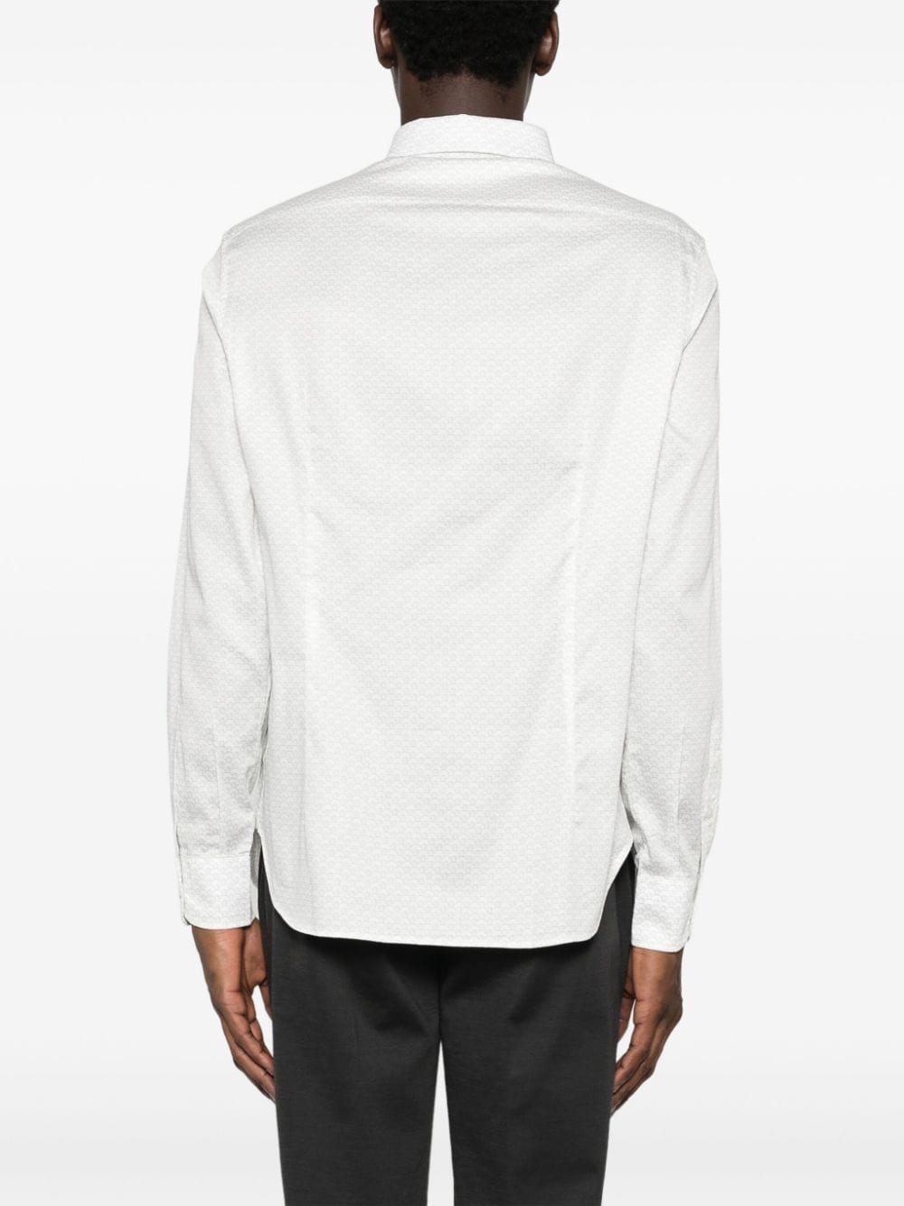 Emporio Armani White Cotton Blend Logo Print Shirt image 1