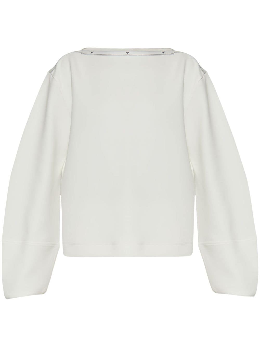 Emporio Armani White Oversized Logo Print Sweater image 0