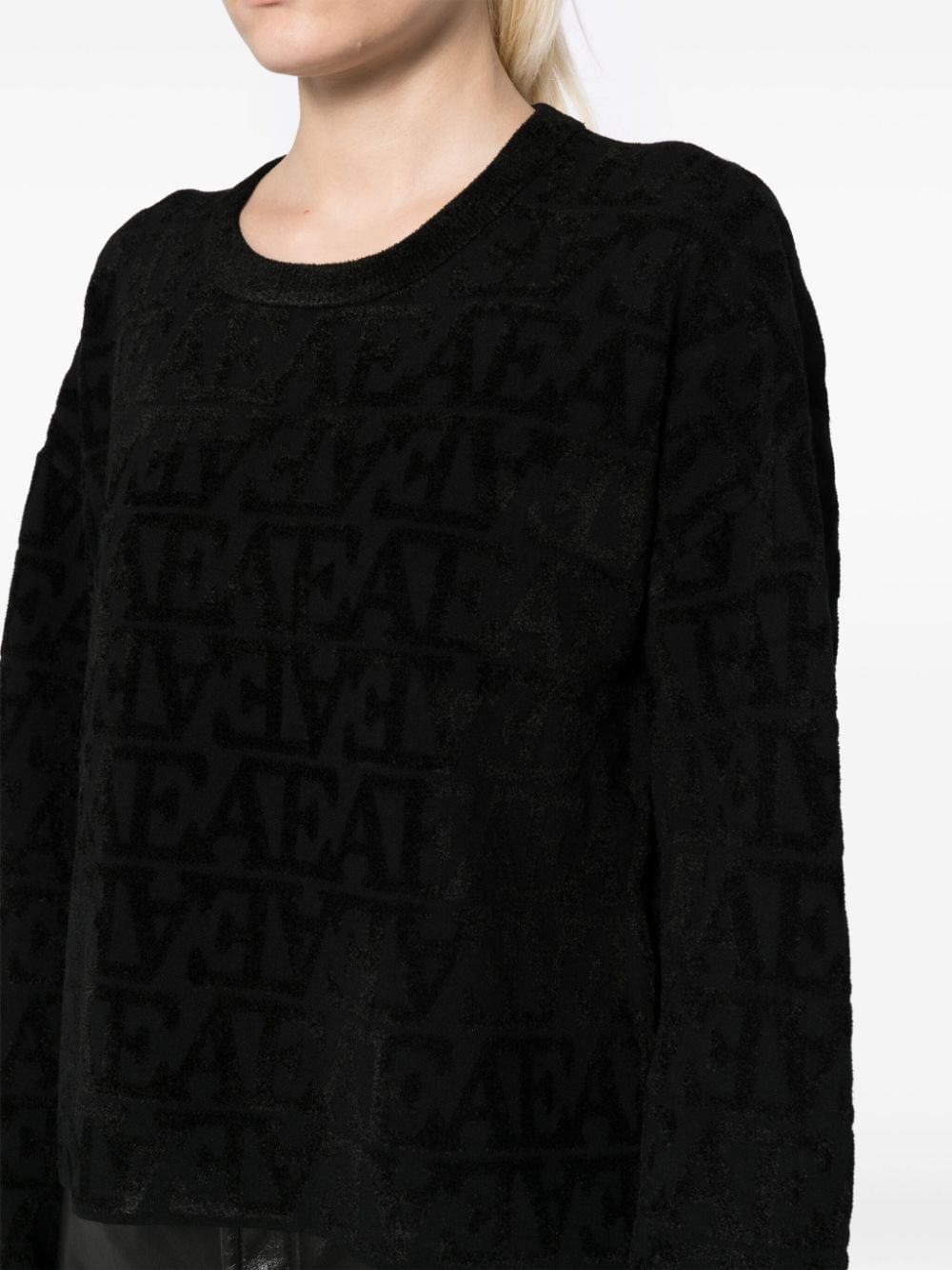 Emporio Armani Black Logo Crewneck Sweater image 3