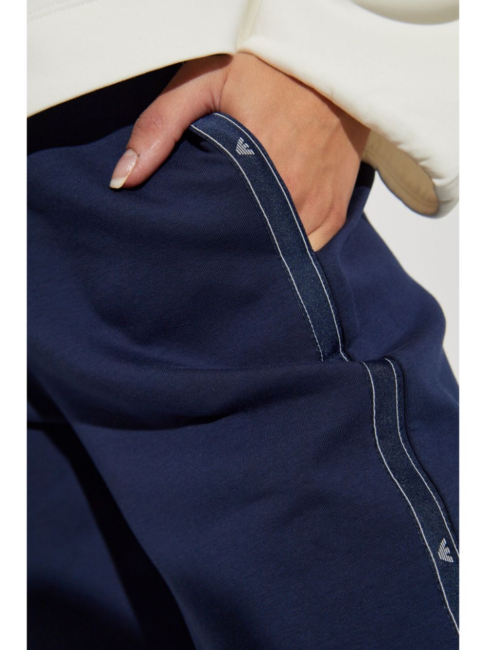 Emporio Armani Tapered Leg Trousers - Navy Blue image 2