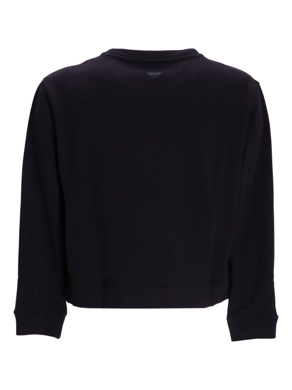 Emporio Armani Blue Cotton Crewneck Sweater with Logo image 1