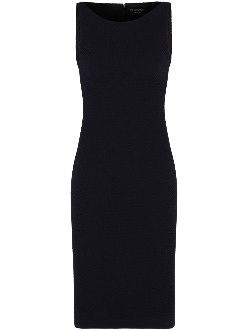 Emporio Armani Black Wool-Cotton Blend Sleeveless Dress image 0