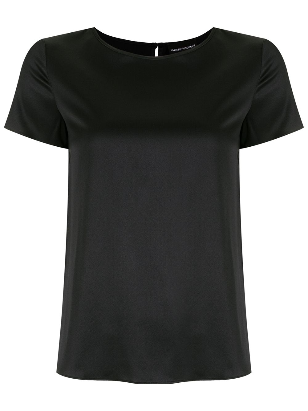 Emporio Armani Black Stretch Silk Top image 0