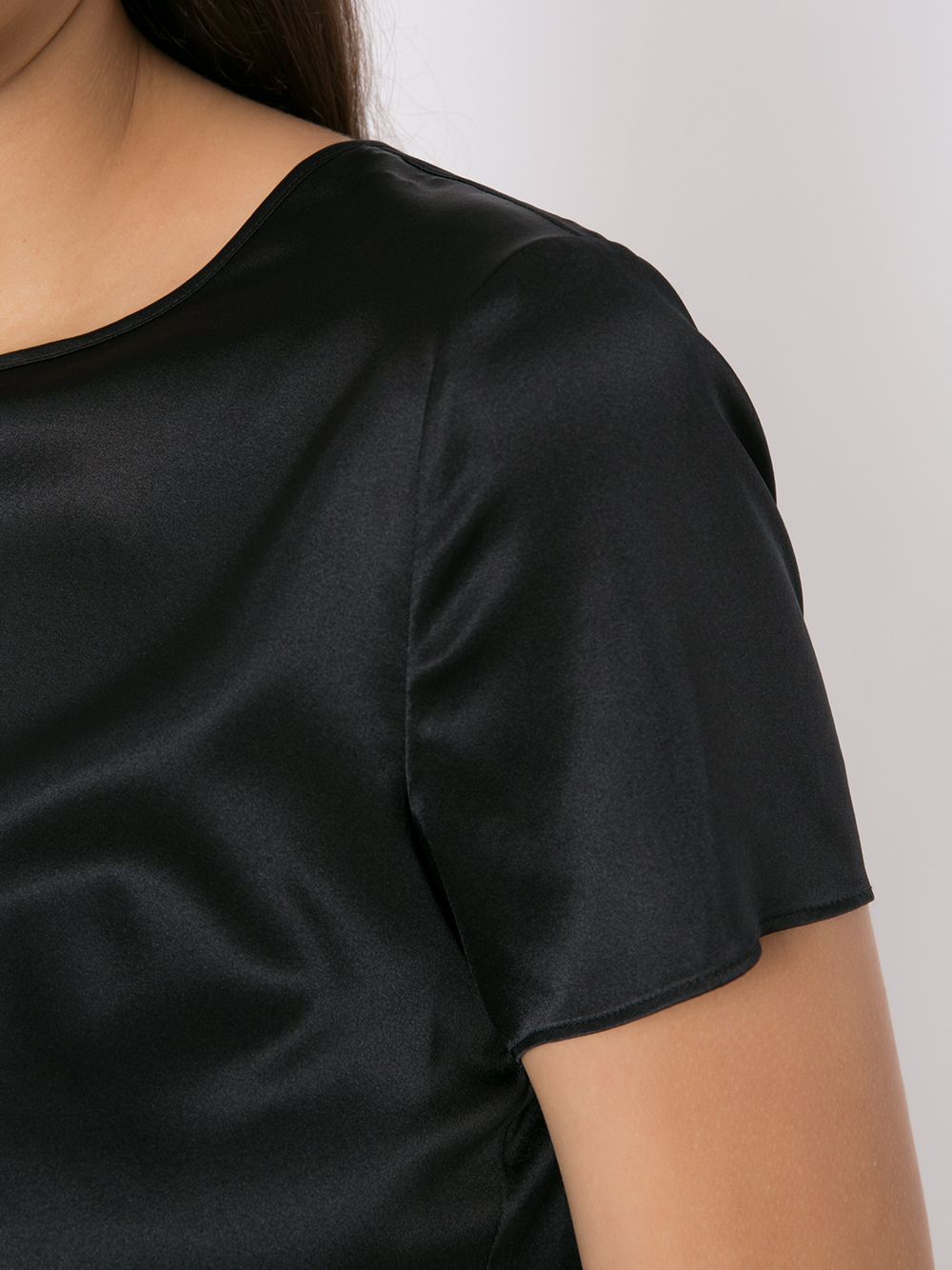 Emporio Armani Black Stretch Silk Top image 2