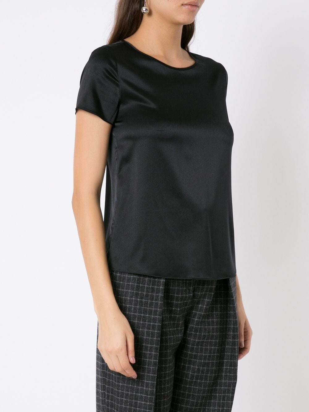 Emporio Armani Black Stretch Silk Top image 4