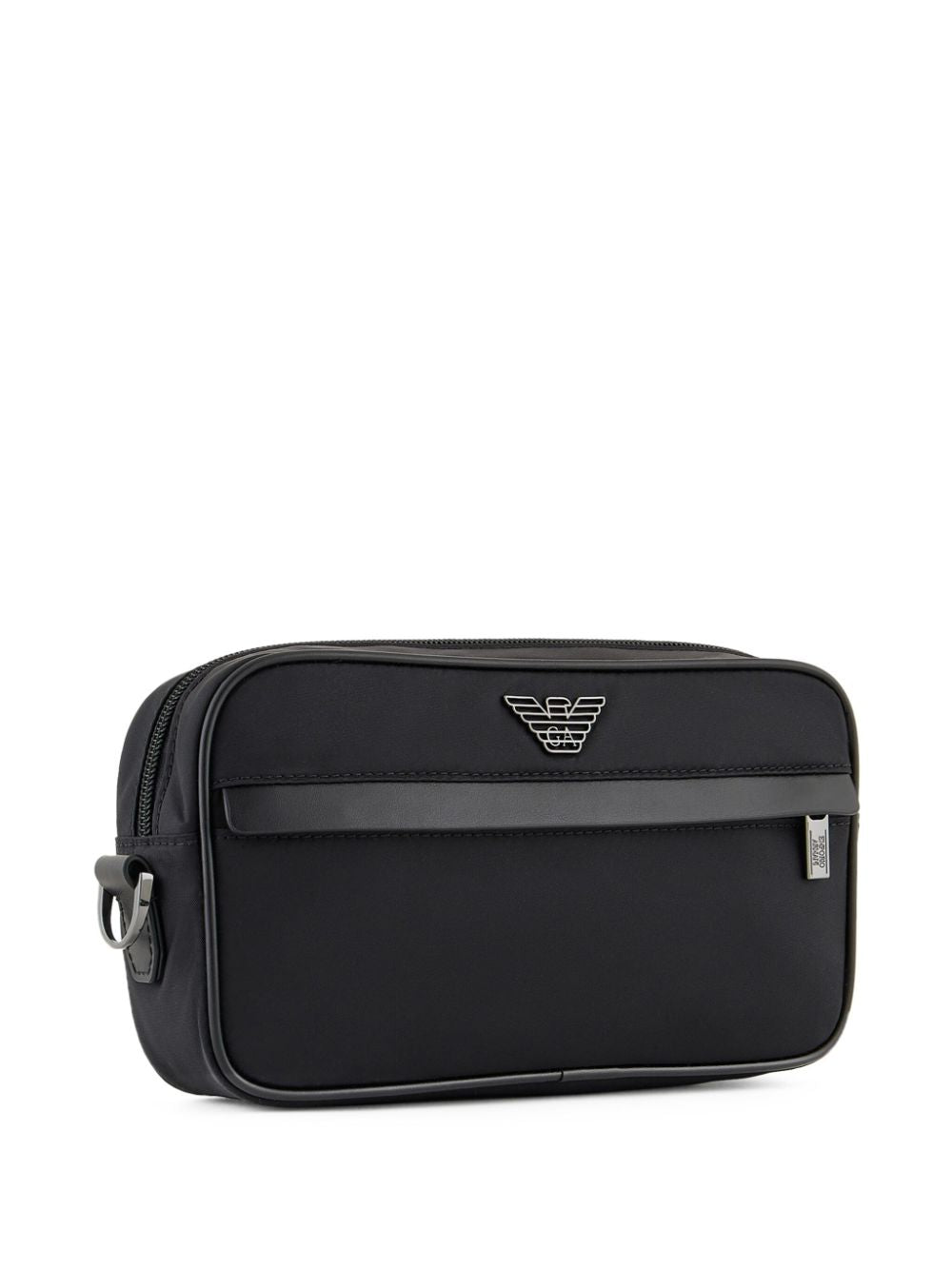 Emporio Armani Black Leather Wallet with Logo Plaque image 3