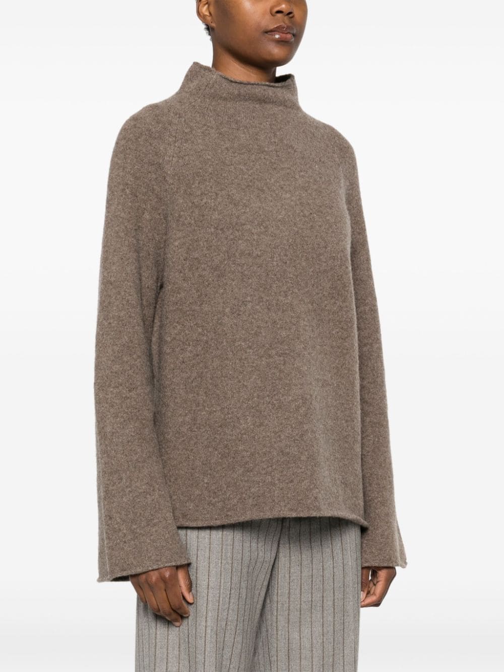 FILIPPA K Grey Mock Neck Long Sleeve Sweater image 1