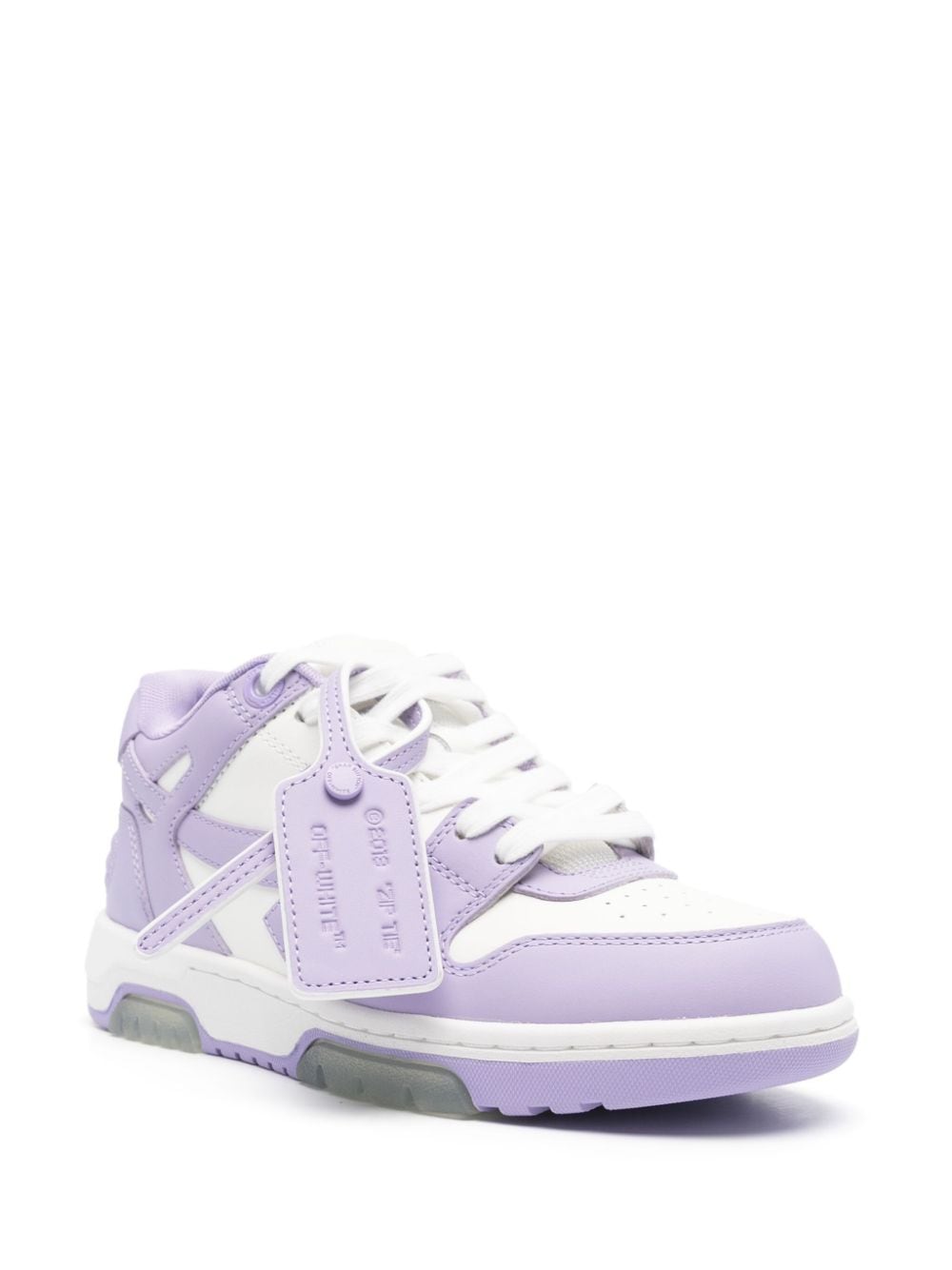 Off-White Lilac Leather Sneakers image 2