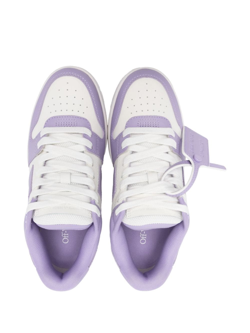 Off-White Lilac Leather Sneakers image 3