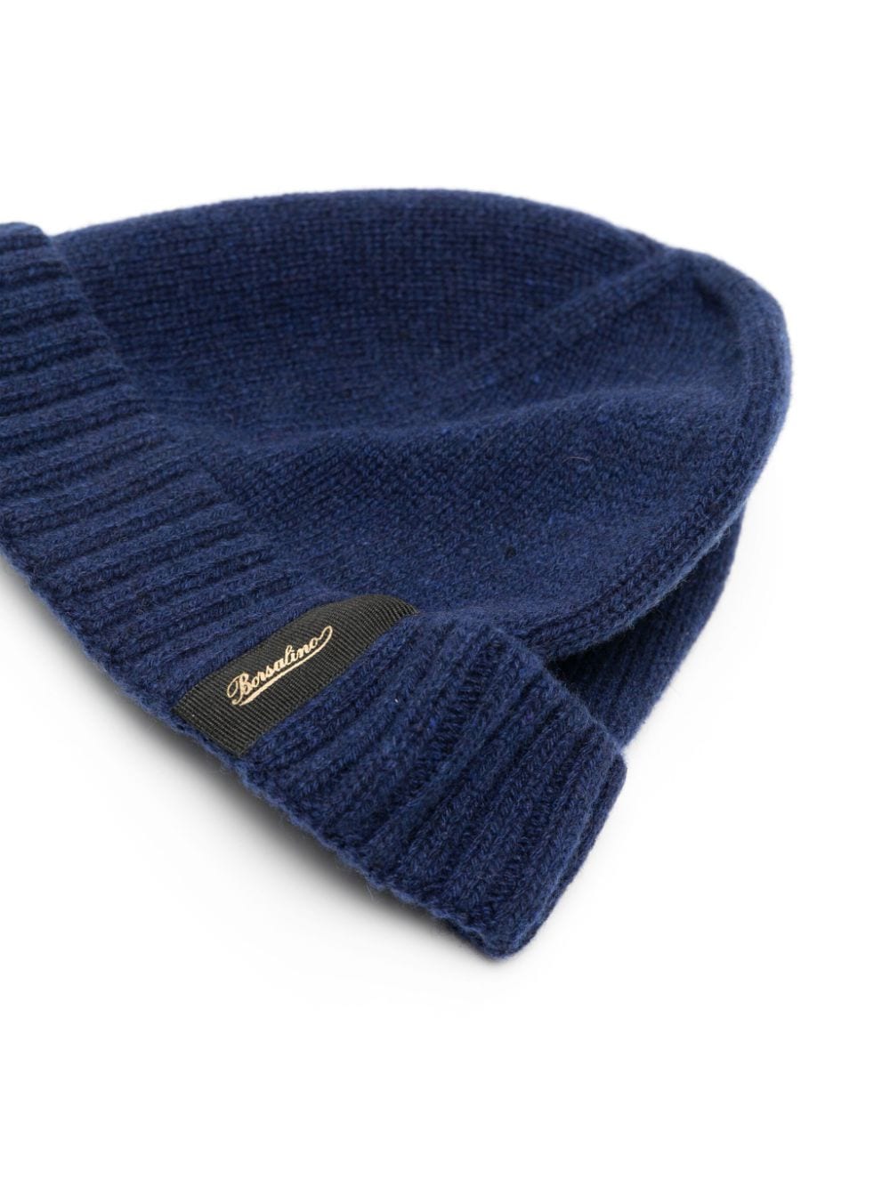 Borsalino Blue Cashmere Beanie Hat image 1