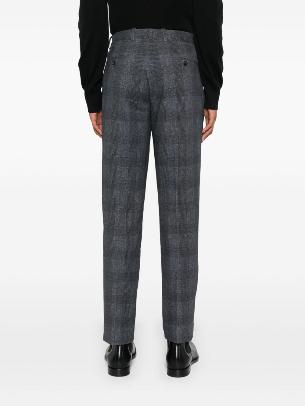 Circolo 1901 Prince of Wales Check Cotton Trousers - Blue image 2