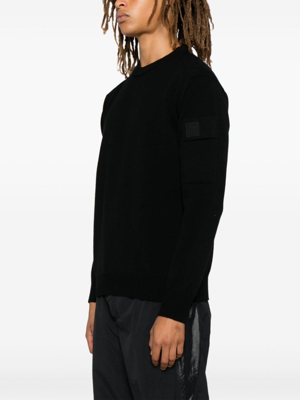 C.P. Company Metropolis Ribbed Merino Wool Sweater - Black image 2