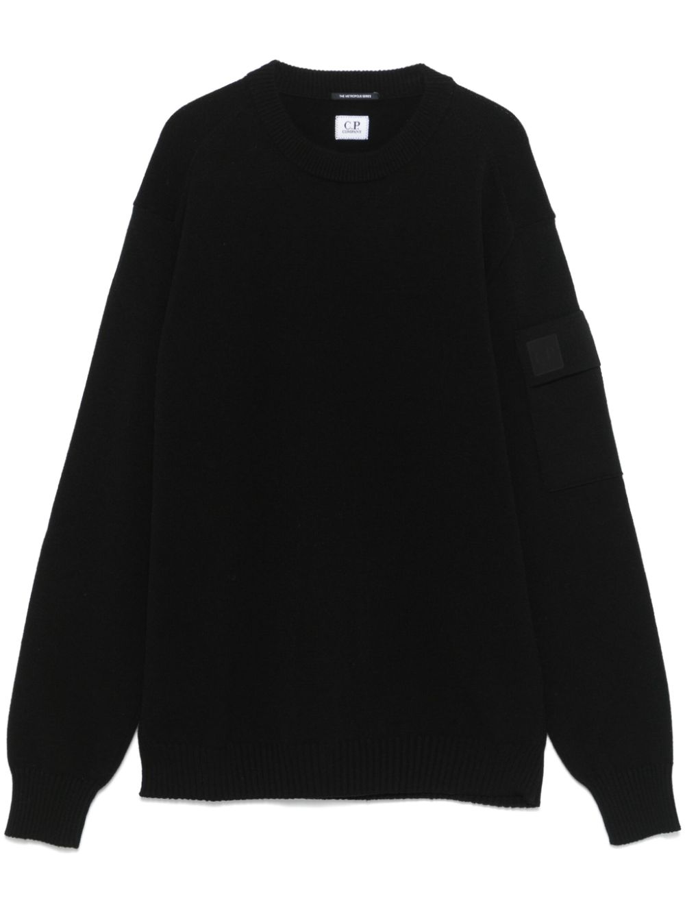 C.P. Company Metropolis Ribbed Merino Wool Sweater - Black image 0