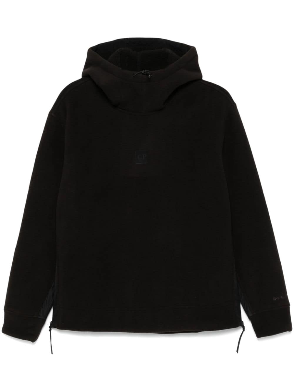 C.P. Company Metropolis Fleece Drawstring Hoodie - Black image 0