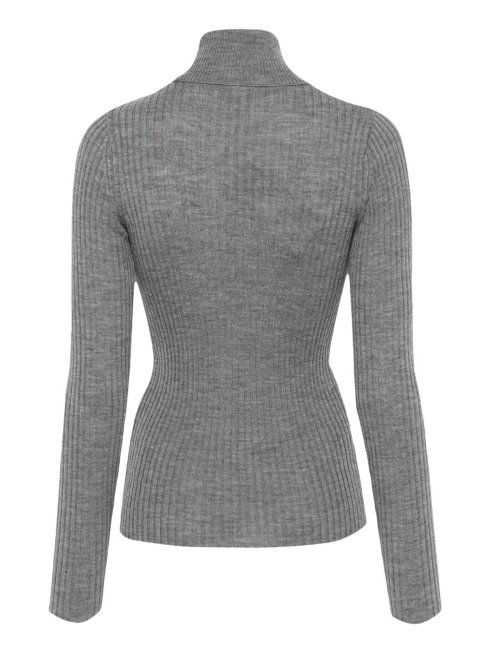 HERSKIND Ribbed Merino Wool Roll Neck Sweater - Grey image 1