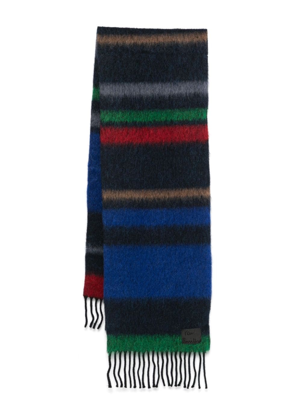 Paul Smith Blue Wool Blend Striped Scarf image 0