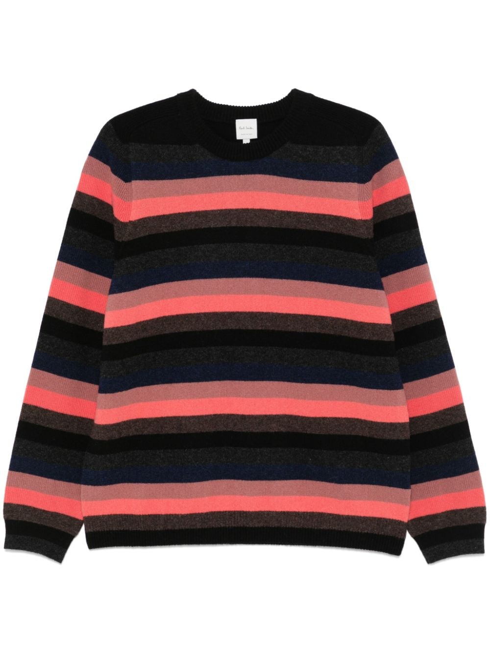 Paul Smith Men's Purple Striped Lambswool Crewneck Sweater image 0