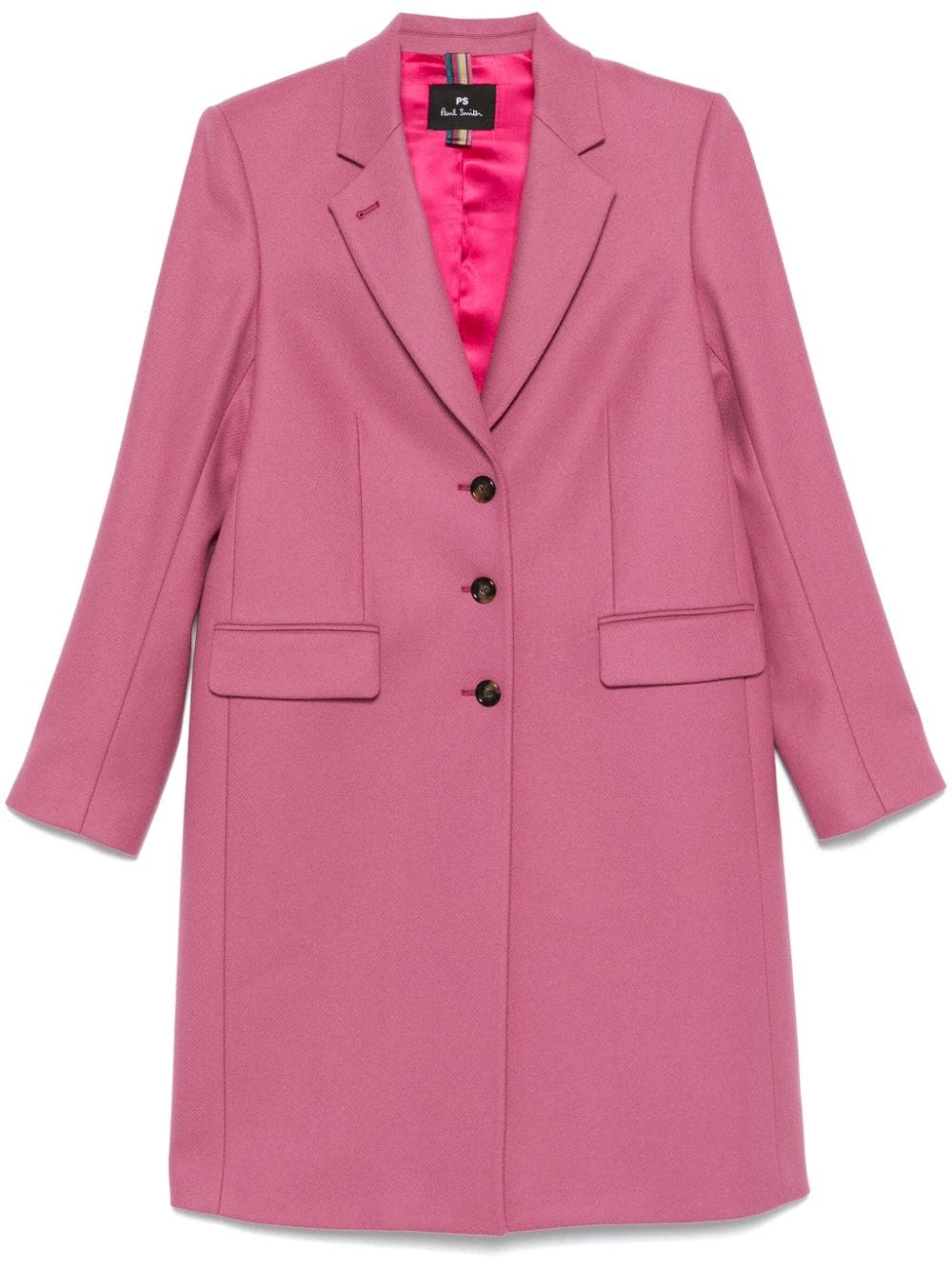 Paul Smith Pink Wool Blend Coat image 0