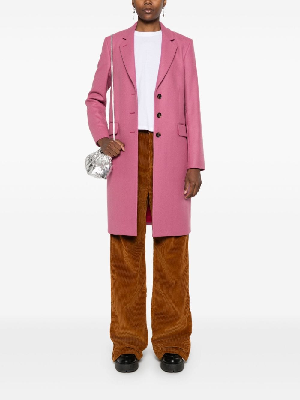 Paul Smith Pink Wool Blend Coat image 4