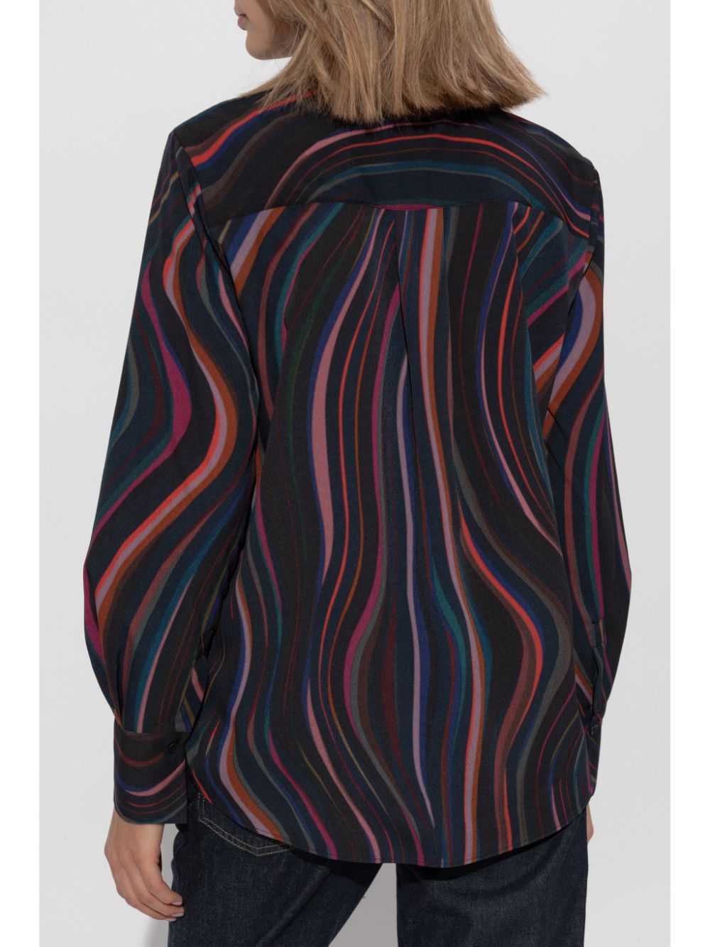 Paul Smith Blue Graphic Print Long Sleeve Shirt image 3