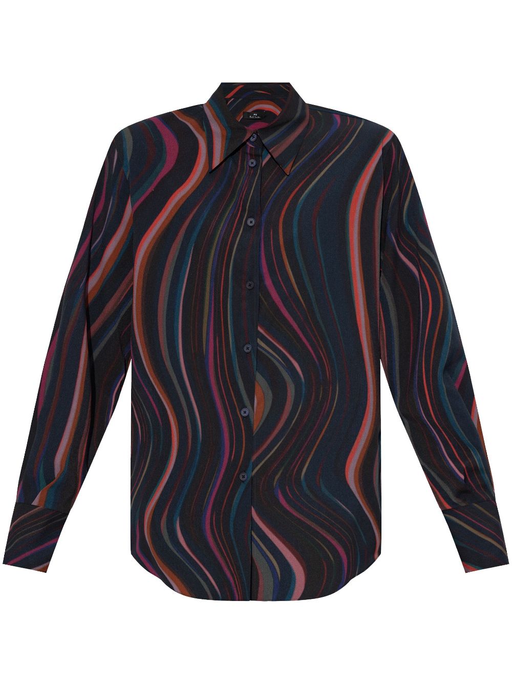 Paul Smith Blue Graphic Print Long Sleeve Shirt image 0