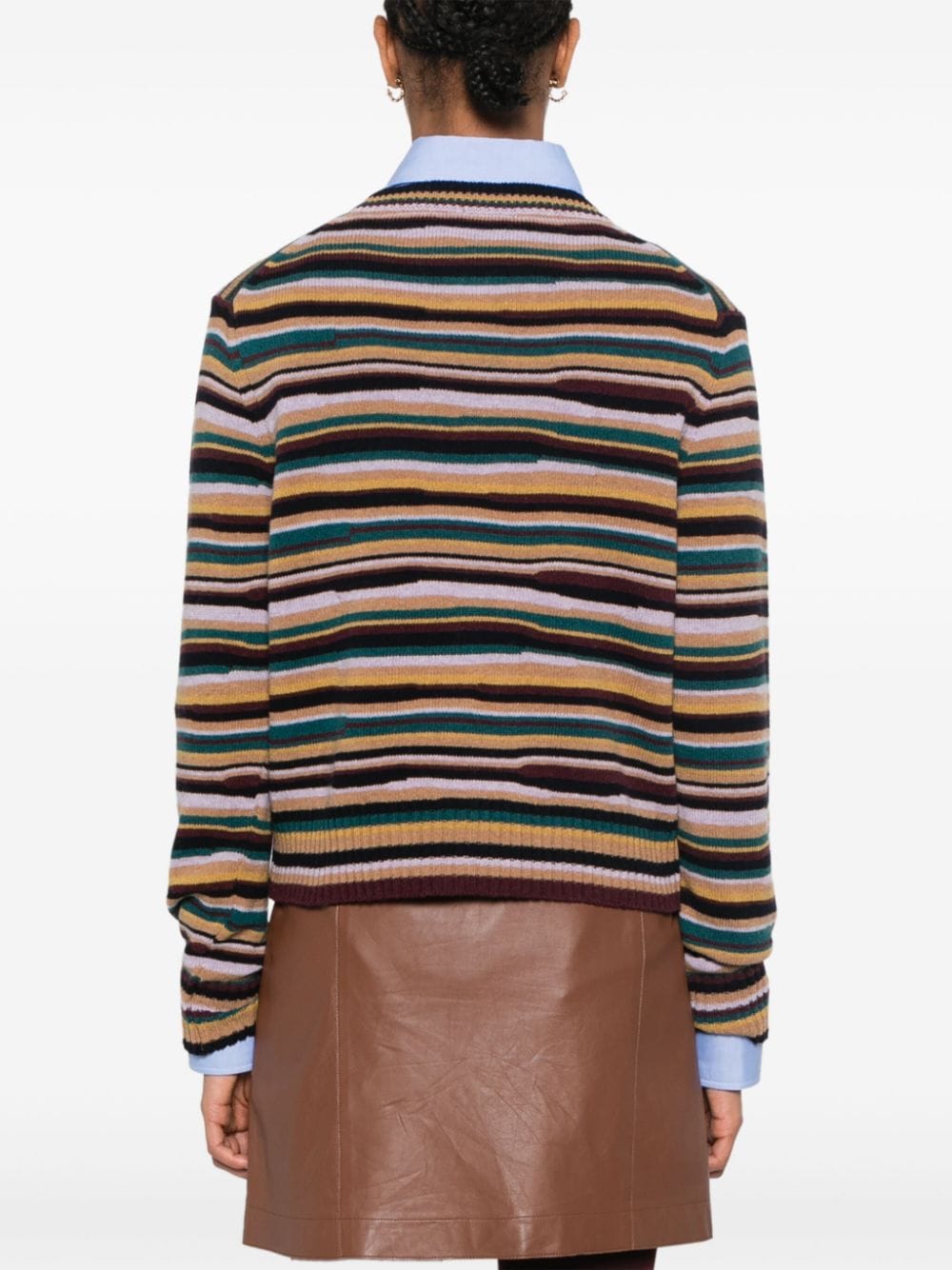 Paul Smith Men's Red Striped Wool Blend Sweater image 1