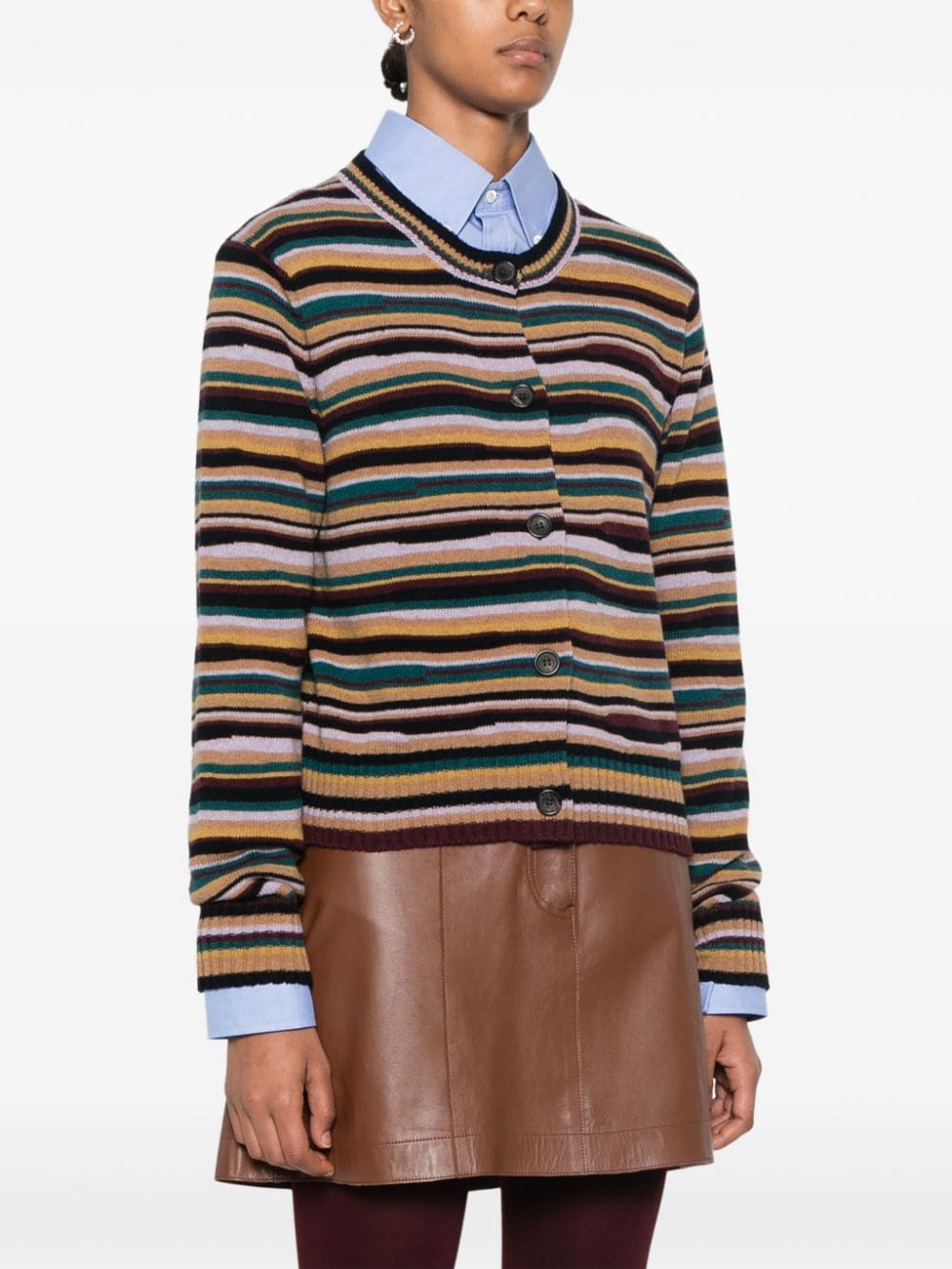 Paul Smith Men's Red Striped Wool Blend Sweater image 2