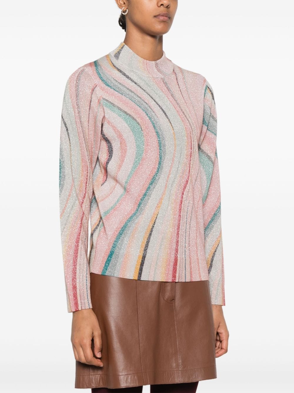 Paul Smith Multicolor Swirl Wool Blend Sweater image 4