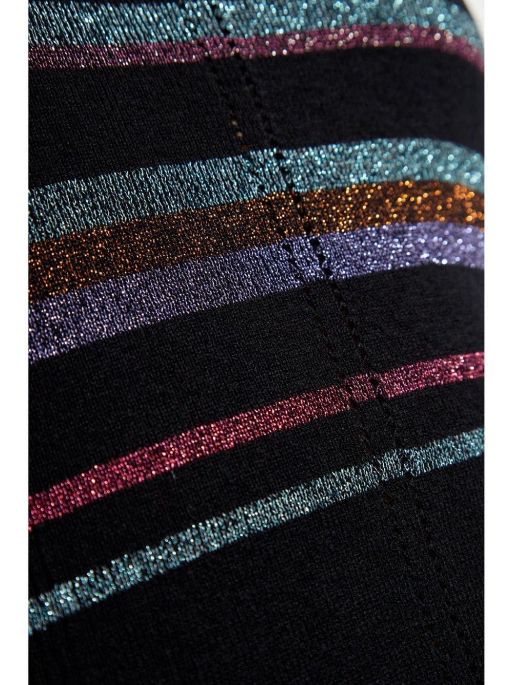 Paul Smith Black & Multicolor Striped Wool Blend Dress image 2