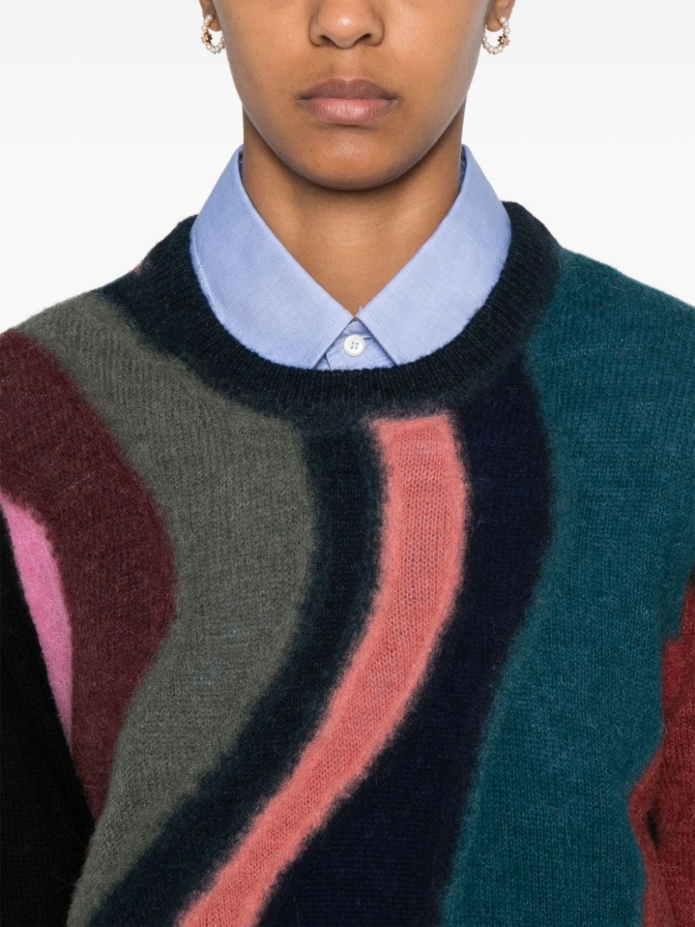 Paul Smith Black Swirl Knit Sweater image 1