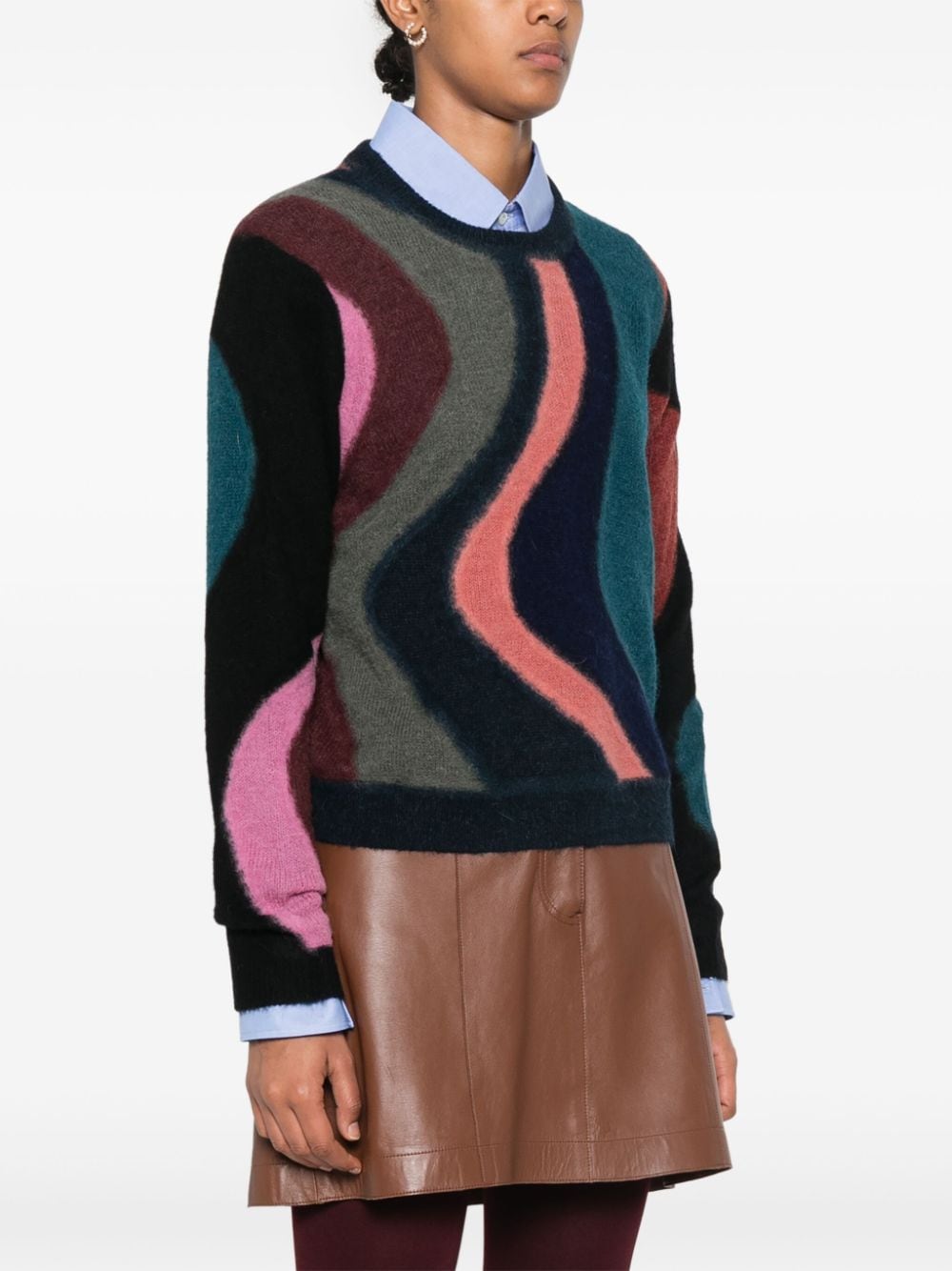 Paul Smith Black Swirl Knit Sweater image 3