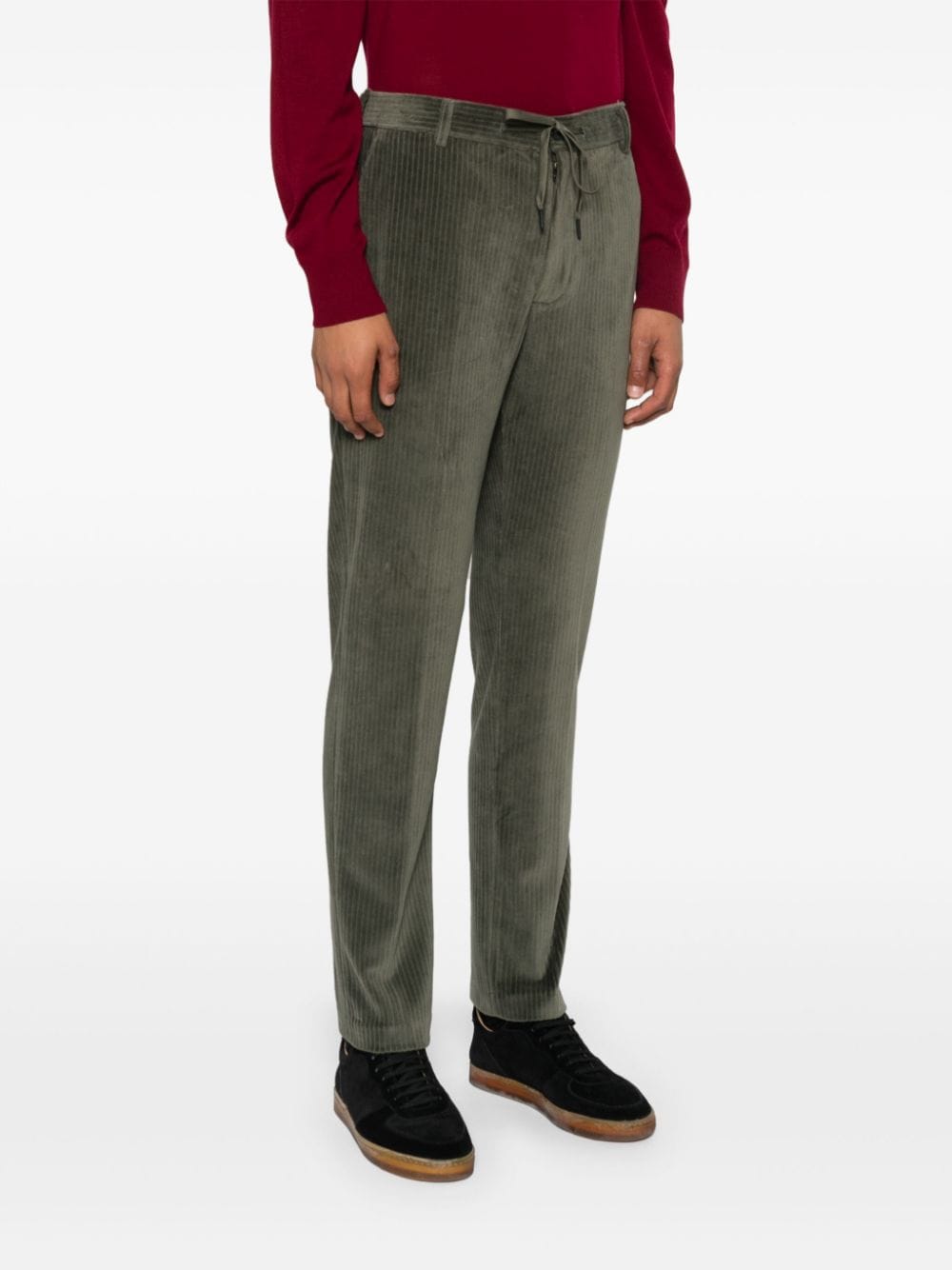 Circolo 1901 Moss Green Corduroy Trousers image 2