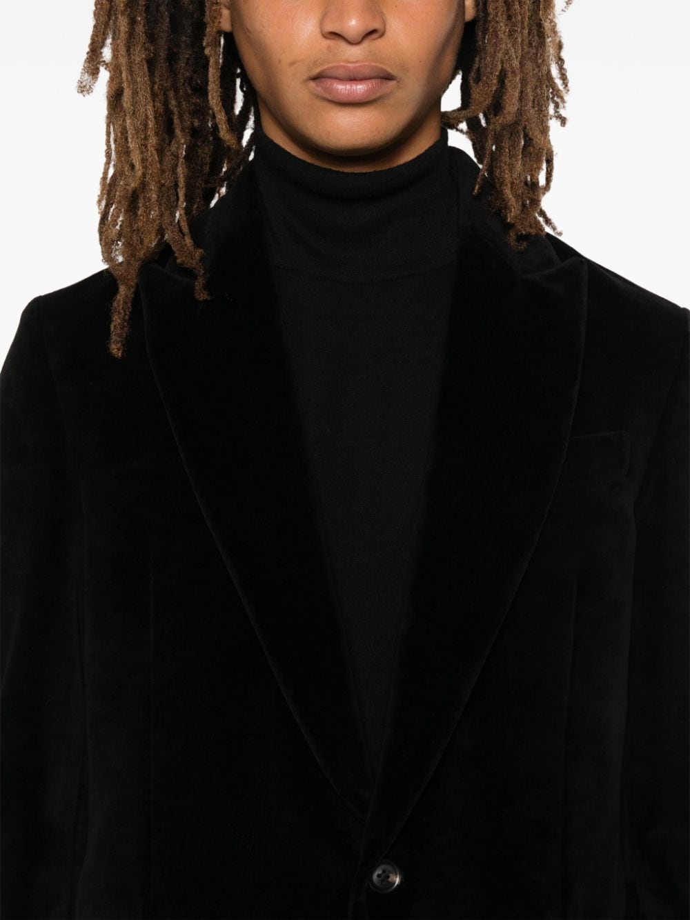 Circolo 1901 Men's Black Velour Blazer image 1