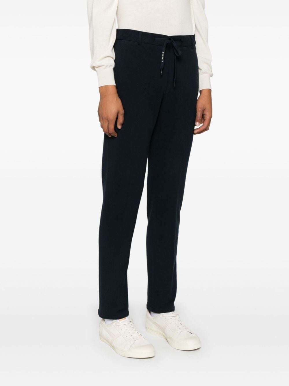 Circolo 1901 Blue Cotton Blend Fleece Trousers image 1