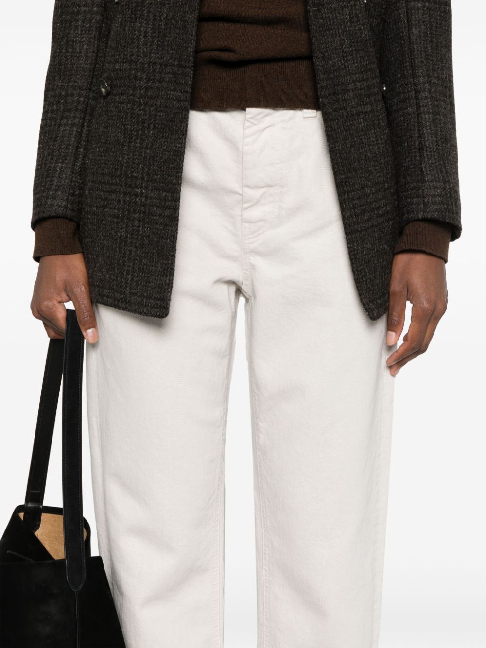 Brunello Cucinelli White Cotton Denim Trousers image 4