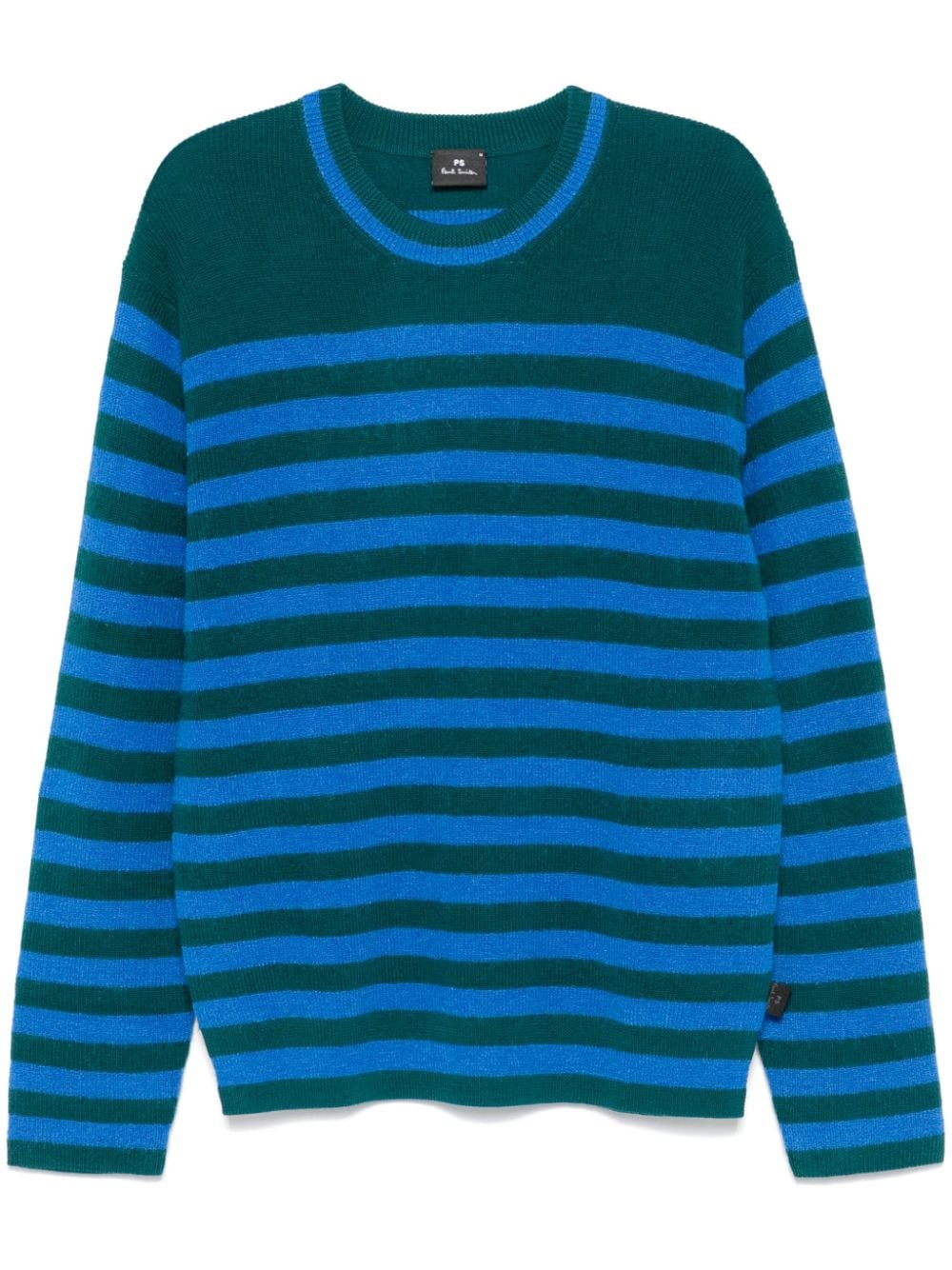 Paul Smith Blue & Green Striped Wool Sweater image 0