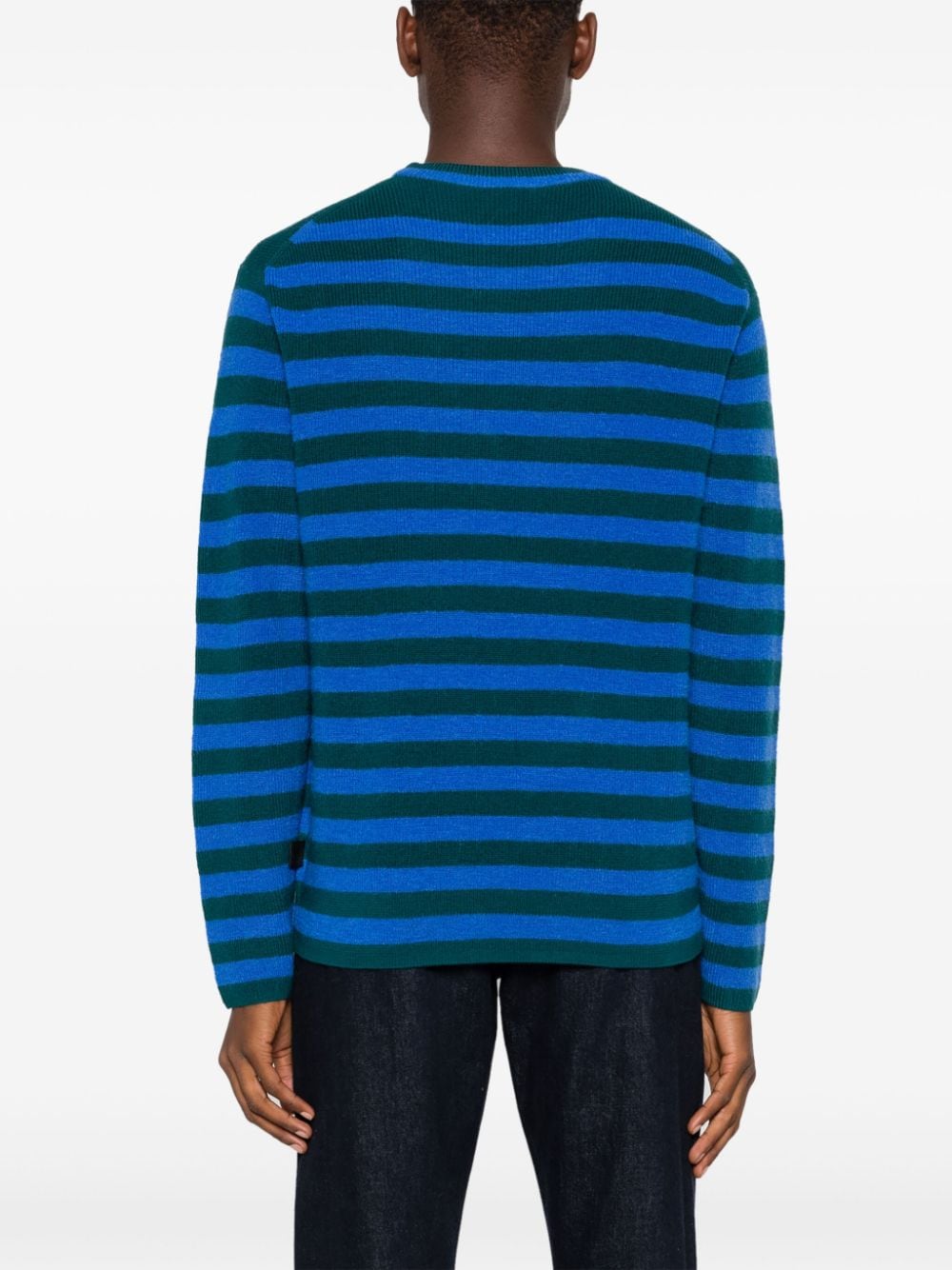 Paul Smith Blue & Green Striped Wool Sweater image 2