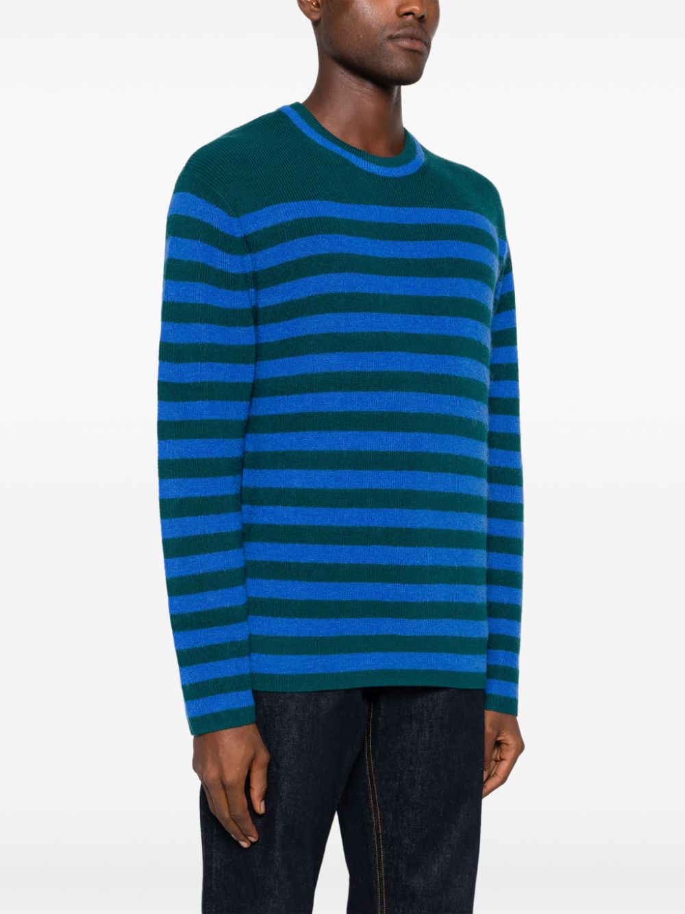 Paul Smith Blue & Green Striped Wool Sweater image 3