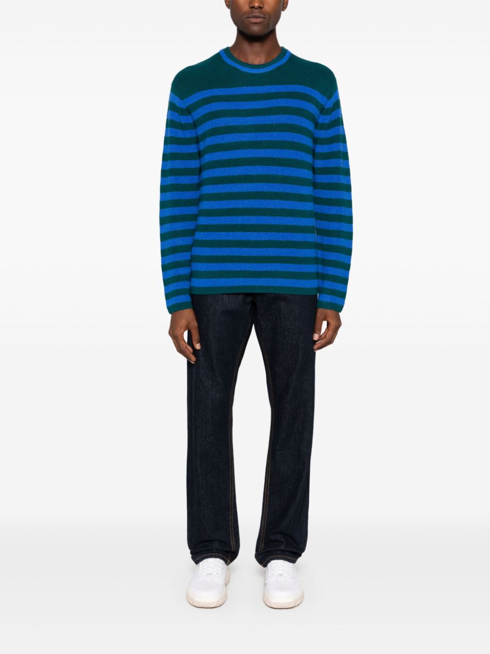 Paul Smith Blue & Green Striped Wool Sweater image 4