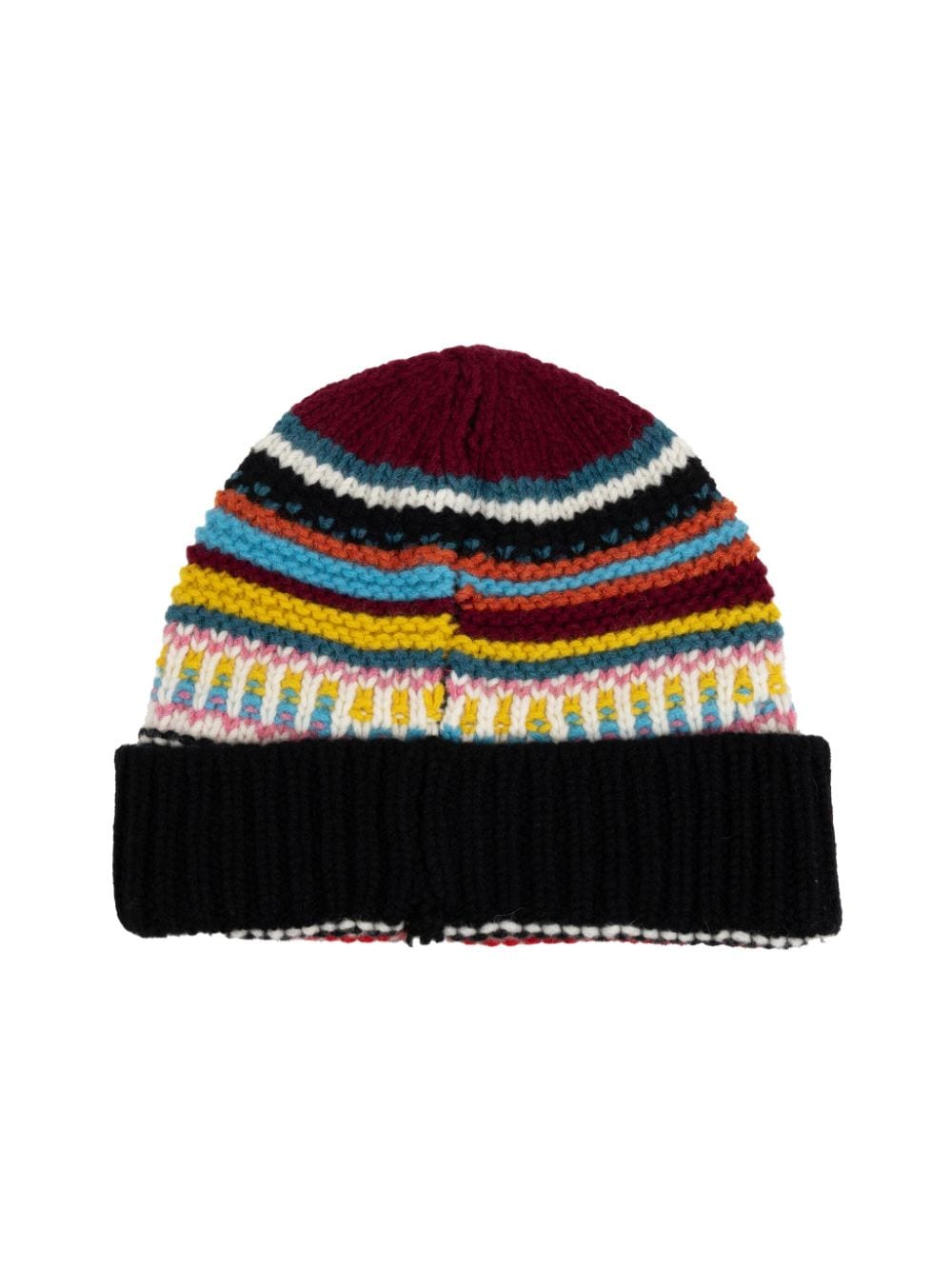 Paul Smith Multicolor Wool Knit Hat with Pinstripe Pattern image 2