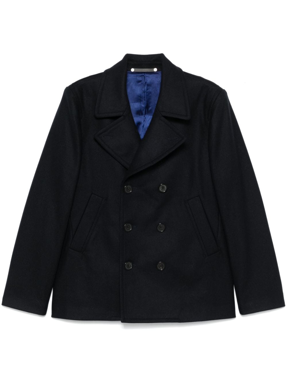 Paul Smith Blue Wool-Cashmere Blend Double-Breasted Coat image 0