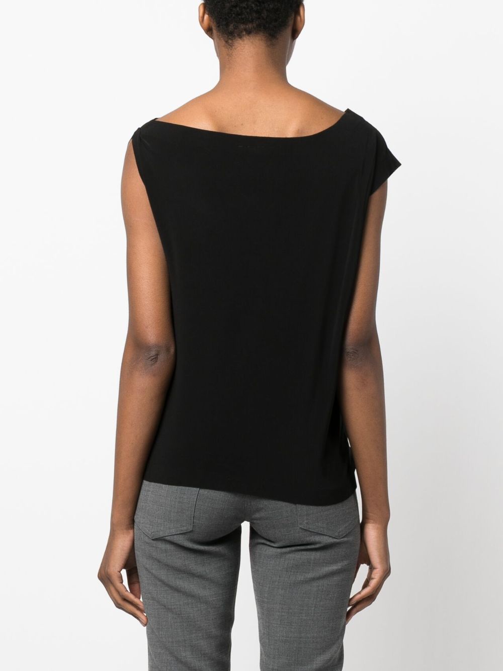 Norma Kamali Drop Shoulder Top - Black image 1